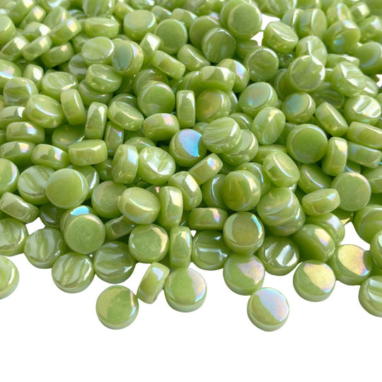 Dots Pearlised 8mm   Green