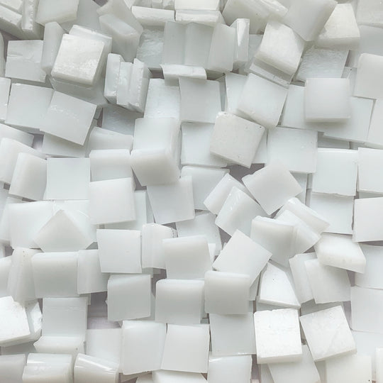 Skleněná mozaika Tiffany Glacier 10mm bílá