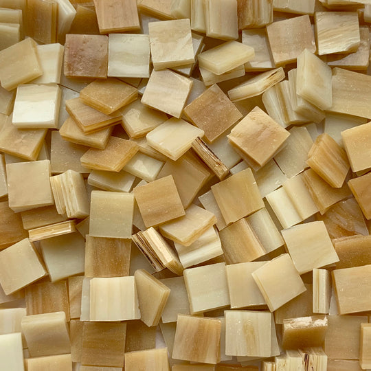 Skleněná mozaika Tiffany Glacier 10mm Kaštanová