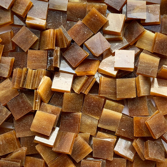 Skleněná mozaika Tiffany Glacier 10mm Jantar