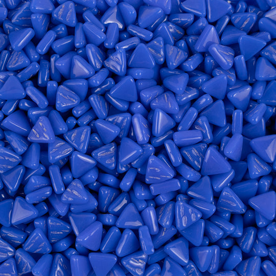 Mini Glass Mosaic Triangle Brilliant Blue