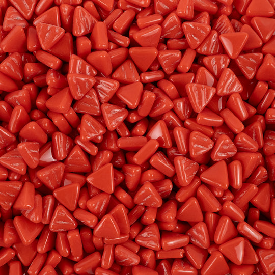 Mini Glass Mosaic Triangle Bright Red
