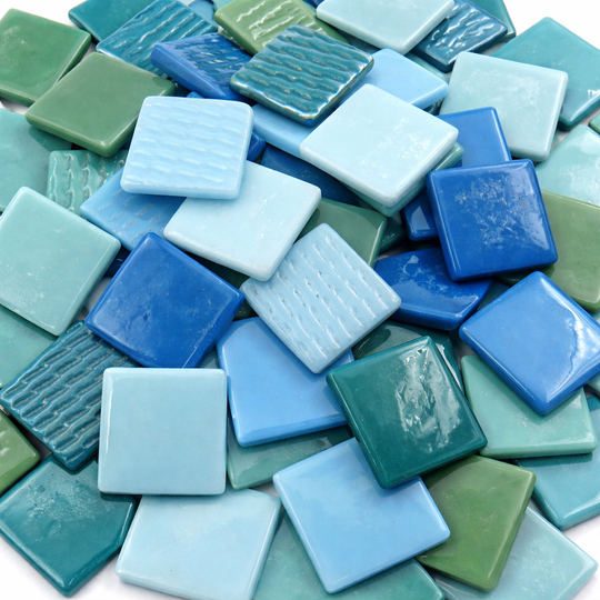 Fantasy Glas 25mm Türkis Mix