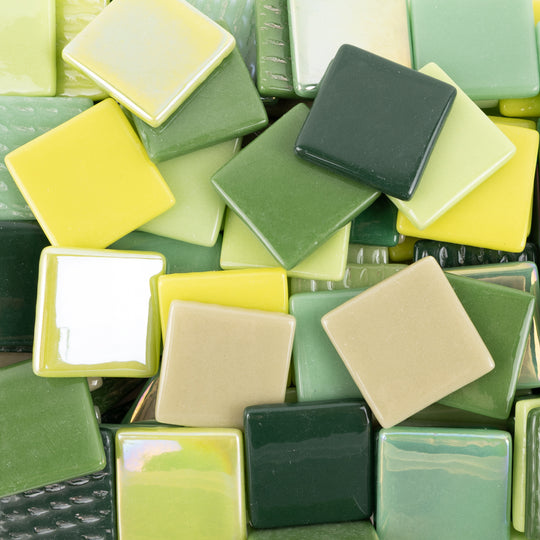 Pâte de Verre 25mm Green Mix