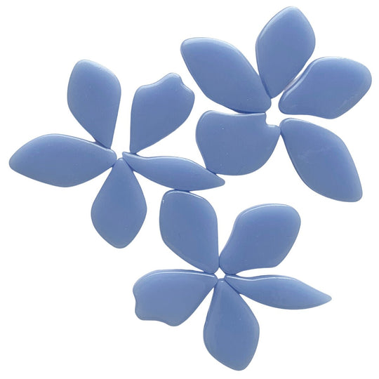 Skleněné okvětní lístky světle modré