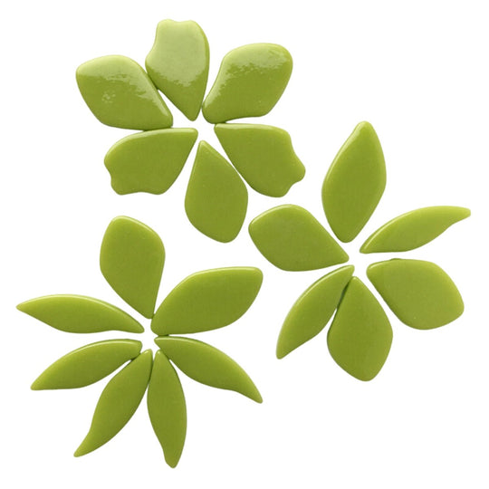 Skleněné okvětní lístky novozelené