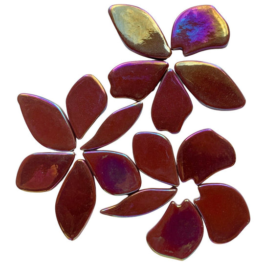 Skleněné okvětní lístky perleť Bordeaux