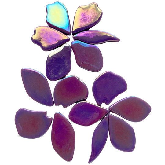 Skleněné okvětní lístky Perleť Magenta