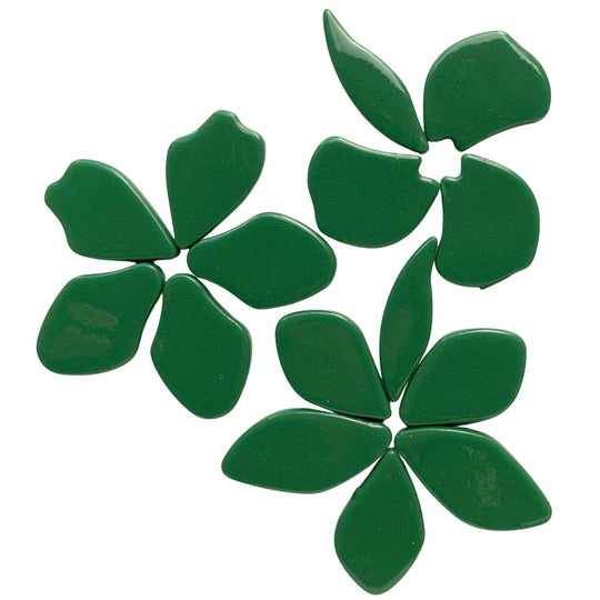 Skleněné okvětní lístky Smrkově zelené