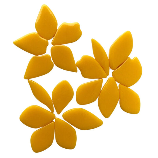 Skleněné okvětní lístky teplá žlutá