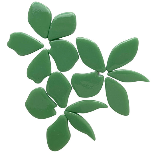 Skleněné okvětní lístky loukově zelené