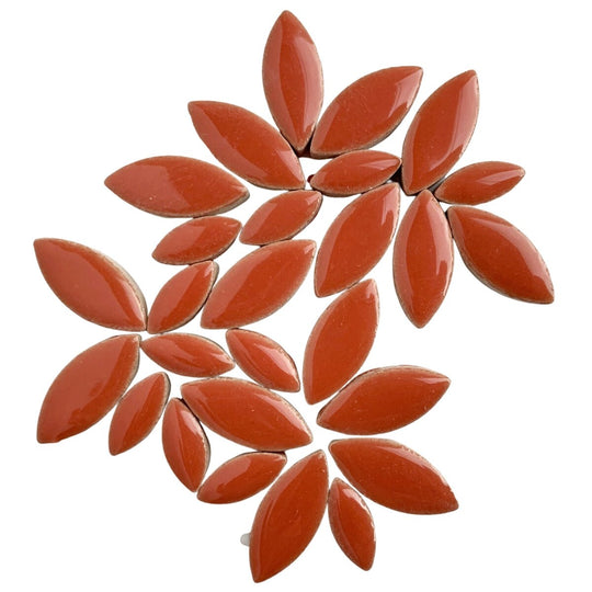 Ceramic Petals  Coral Red