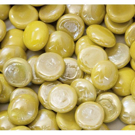 Skleněné kapky 16-20mm Opálově žluté