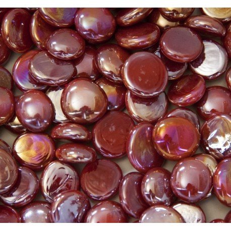 Skleněné kapky 16-20mm Opálově červené