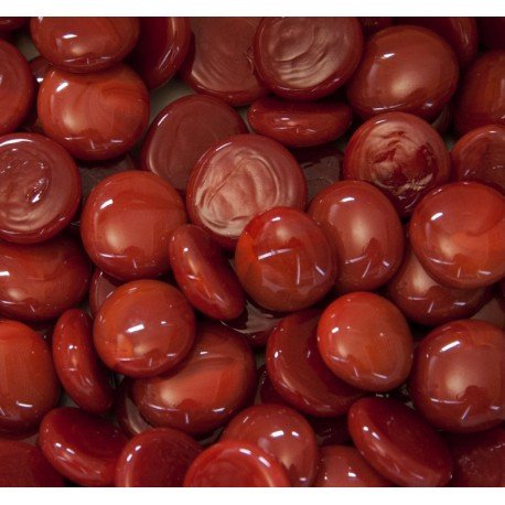 Skleněné kapky 16-20mm červené