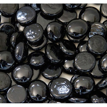 Verre Mosaique - glass mosaic -Glasmosaik-glasmozaïek-Glasdruppels 16-20mm Zwart - mosaicshop