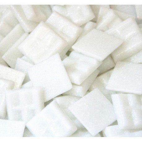 Skleněná mozaika 20mm Ledově bílá