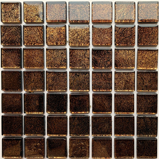 Skleněná mozaika Zrcadlo 20mm Mosaz