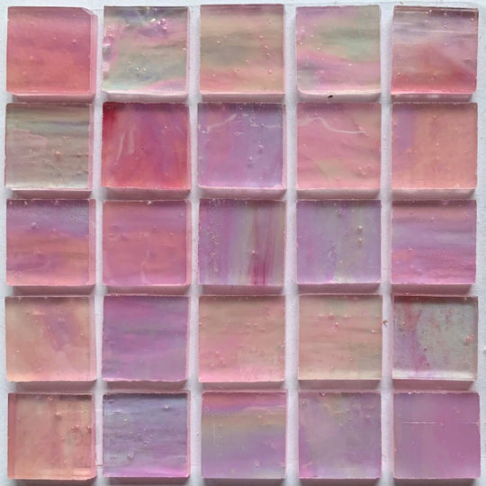 Skleněná mozaika Tiffany Glacier 20mm Růžová