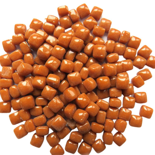 Micro Glass Cubes 4,8mm  Brown Sugar