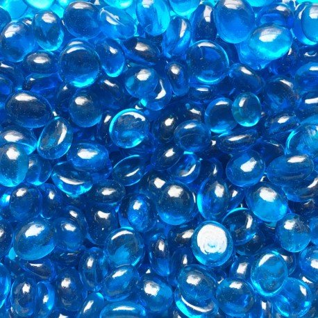 Verre Mosaique - glass mosaic -Glasmosaik-glasmozaïek-Mini Glasdruppels 9-13mm Kristalturkoois - mosaicshop