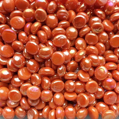 Mini Glass Nuggets 9-13mm  Opal Orange 
