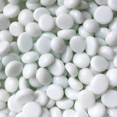 Mini Glass Nuggets 9-13mm  White