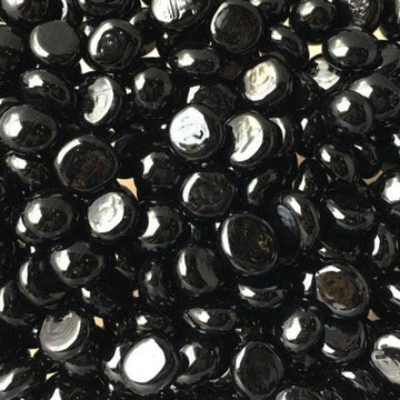 Verre Mosaique - glass mosaic -Glasmosaik-glasmozaïek-Mini Glasdruppels 9-13mm Zwart - mosaicshop