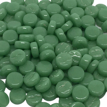 Verre Mosaique - glass mosaic -Glasmosaik-glasmozaïek-Mini Rondjes 8mm Dauwgroen - mosaicshop