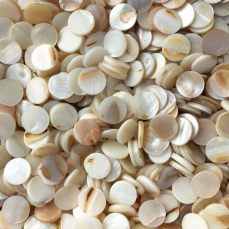 Perleťová mušle kulatá 10mm