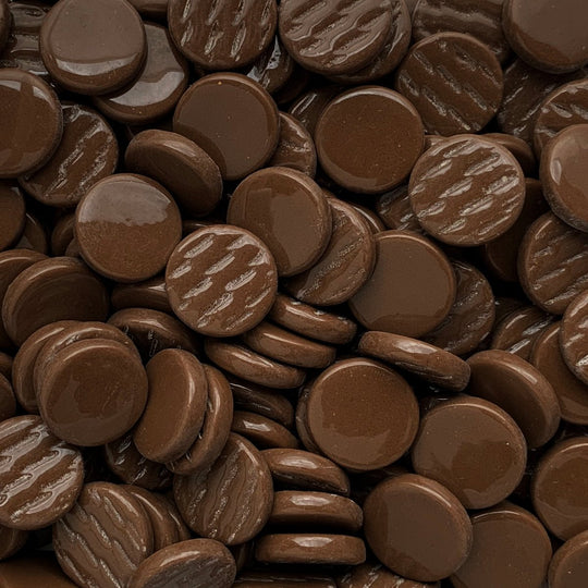 Kulatý skleněný obklad 18mm hnědý