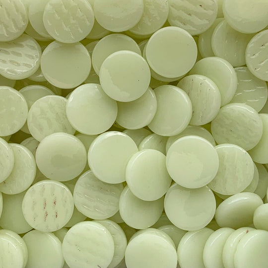 Kulatý skleněný obklad 18mm světle žlutý