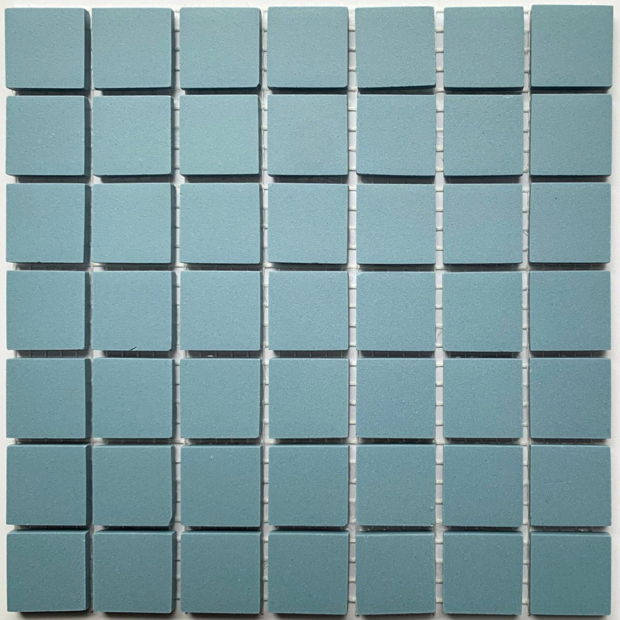 Winckelmans Bleu – matné mozaikové dlaždice 20x20 mm na síťce