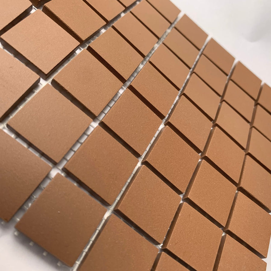 Winckelmans Havane – matte Mosaikfliesen im Format 20x20 mm auf Netz