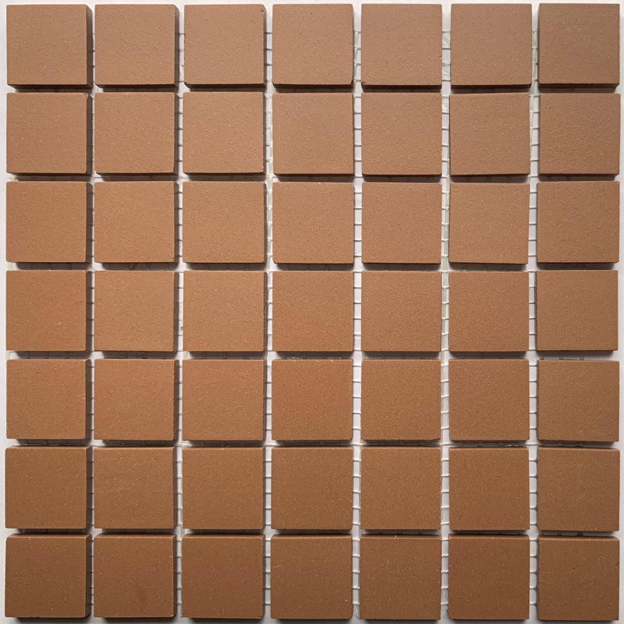 Winckelmans Havane – matte Mosaikfliesen im Format 20x20 mm auf Netz