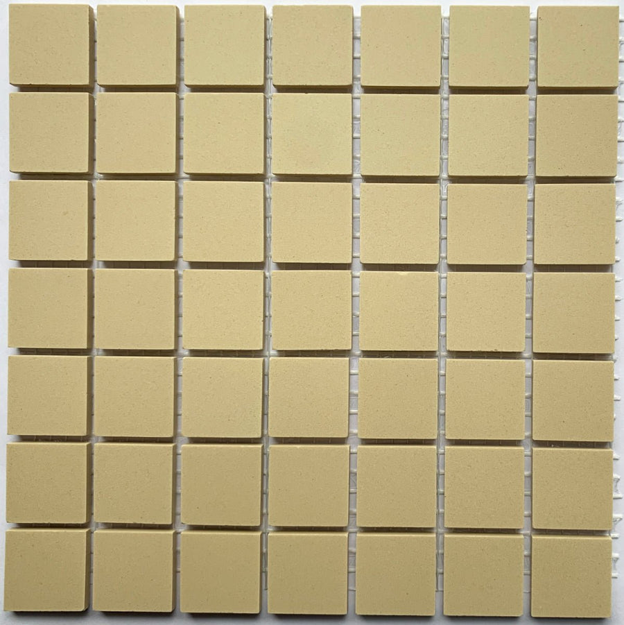 Winckelmans Ivoire – matné mozaikové dlaždice 20x20 mm na síťce