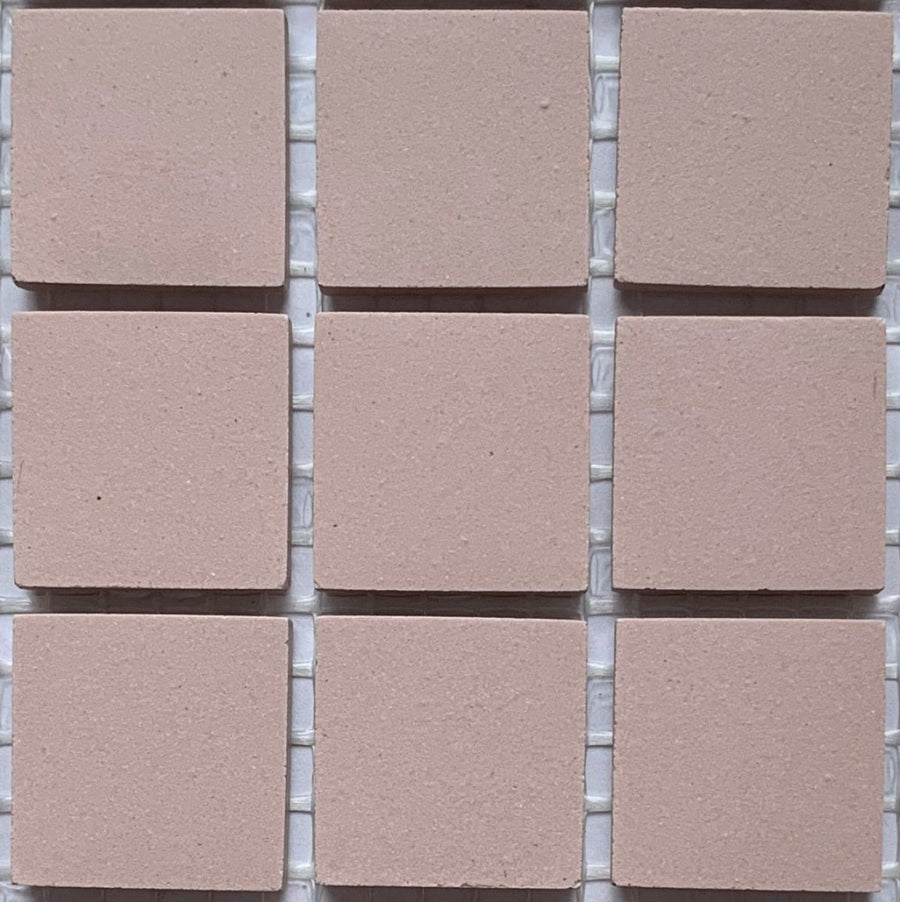 Winckelmans Rose – matte Mosaikfliesen im Format 20x20 mm auf Netz