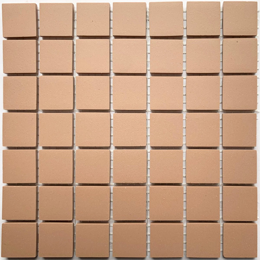 Winckelmans Vieux Rose – matte Mosaikfliesen im Format 20x20 mm auf Netz