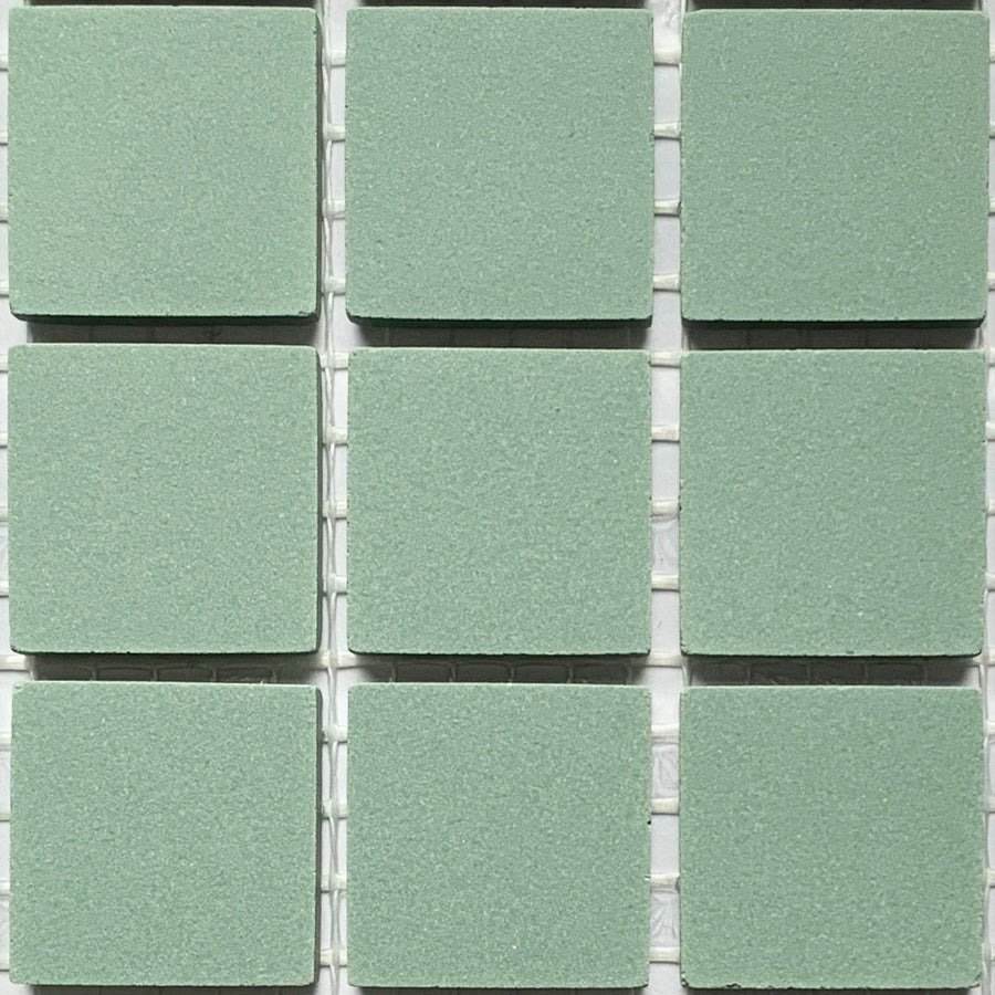 Winckelmans Vert – matte Mosaikfliesen im Format 20x20 mm auf Netz